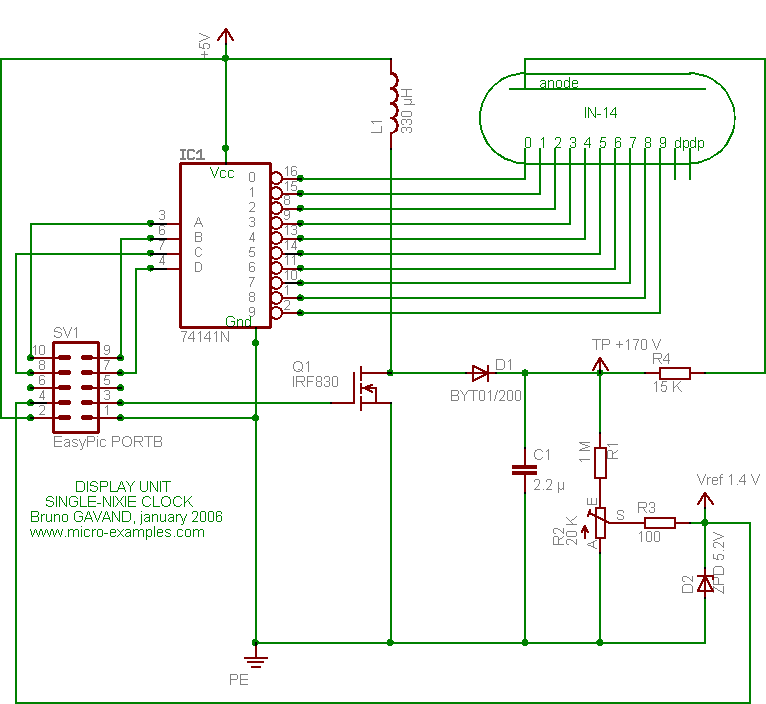 nixie clock schematic