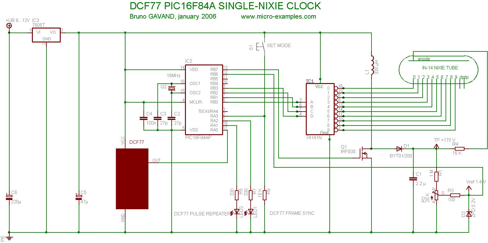 binary clock schematic