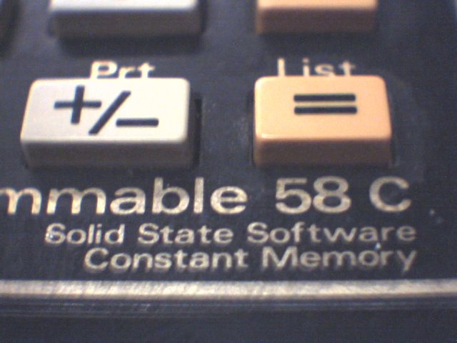 TI58C close-up