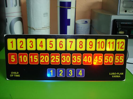 Lubo_plan's DymoClock, front view