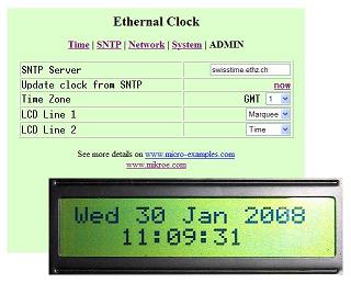 Ethernal clock : LCD SNTP digital clock